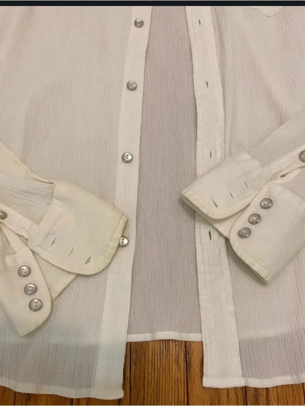 Wrangler Western Pearl Button Front Gauze Cotton Shirt Size XL Made in Hong Kong